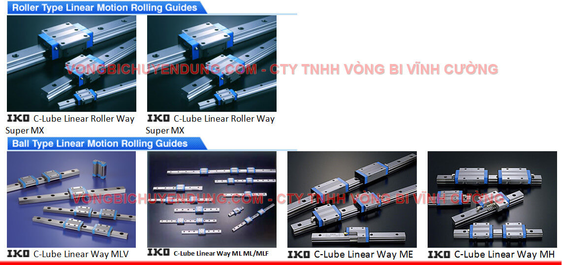 Vòng bi IKO - Slider12 -C-Lube Linear Roller Way