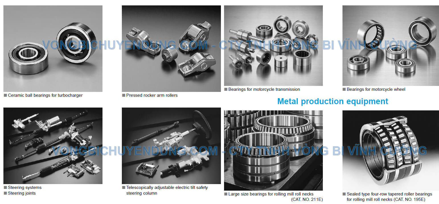 Vòng bi KOYO - Slider02 - Ceramic ball bearings for turbocharger, bearings for motocyle transmission, motocycle wheel, steering systems