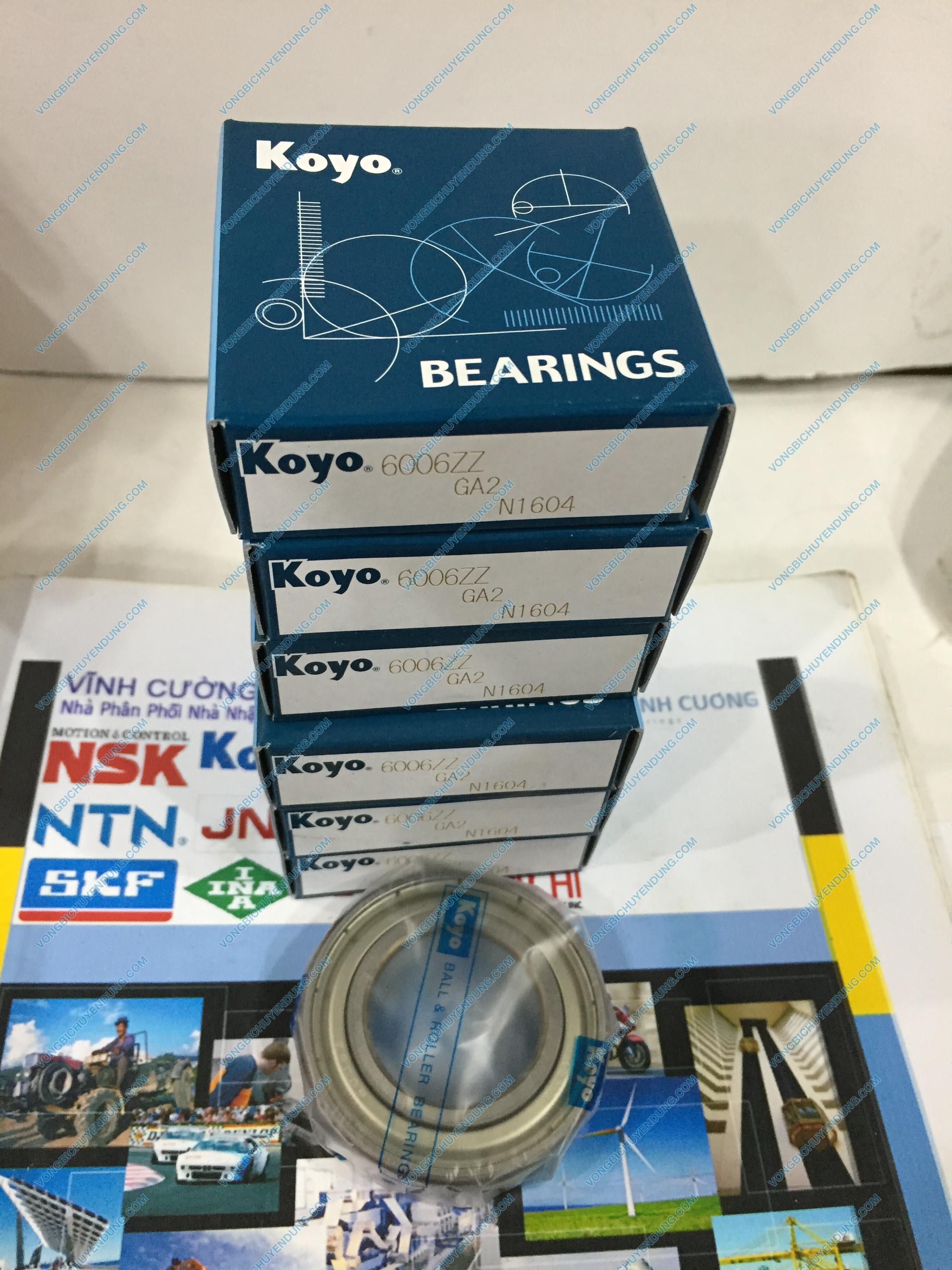 Vòng bi KOYO 6006ZZ, Vòng bi KOYO 60062RS - 30x55x13mm