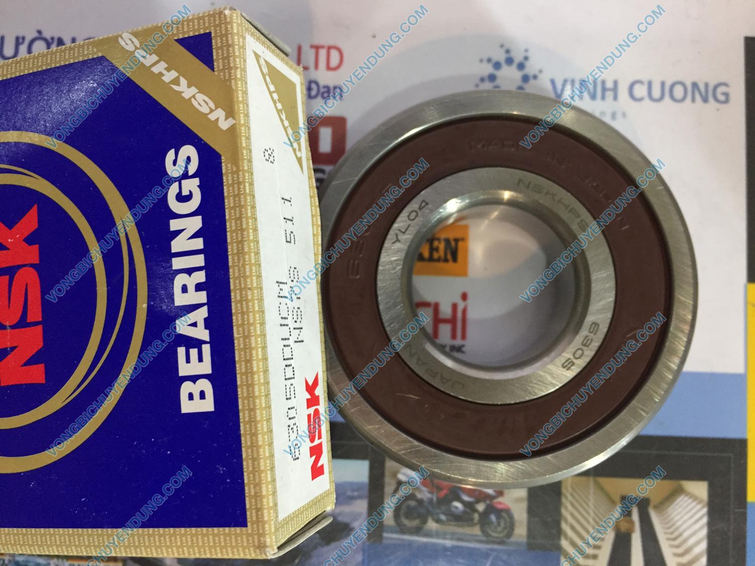 VÒNG BI NSK 6305DDU, BẠC ĐẠN NSK 6305 DDU - 25x62x17mm