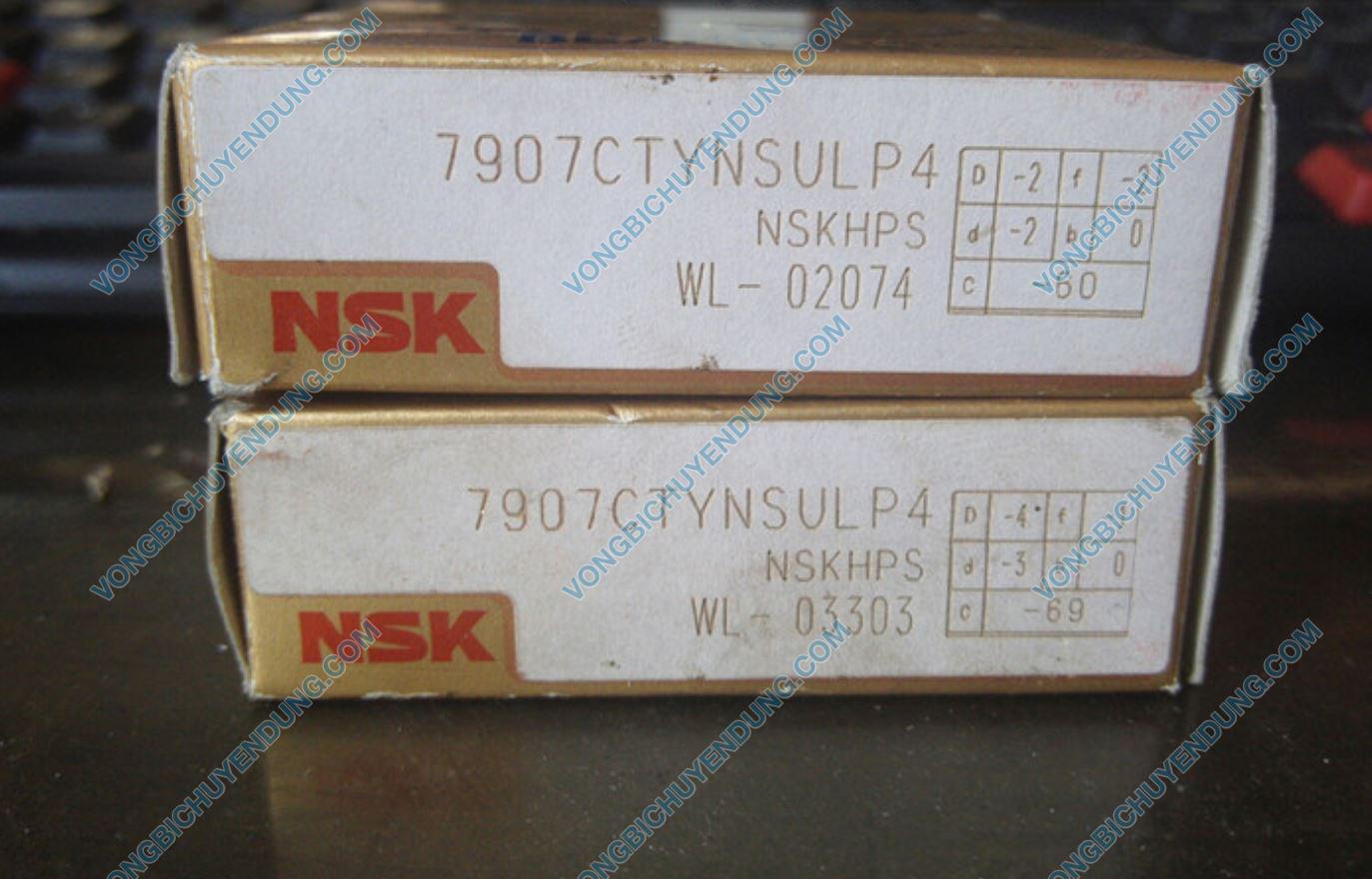VÒNG BI NSK 7907CTYNSULP4, BẠC ĐẠN NSK 7907CTYNSULP4 - 35x55x10mm