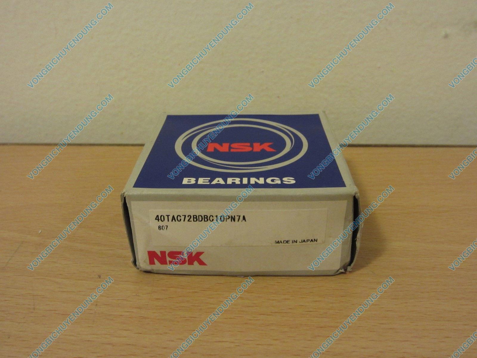 Juego De 2 Rodamientos De Tornillo De Bolas NSK 40TAC72BDDGSUC10PN7BP4 ABEC-7 - Sellados, Para Máquinas CNC