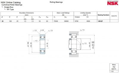 Vòng bi NSK NF407W, Bạc đạn NSK NF 407 W, NSK NF407EW, NSK NF407EM, NSK NF407ET, NSK NF407 NSK NF407-EW, NSK NF407-W, NSK NF407-EM, NSK NF407-ET, NSK-NF407EW, NSK-NF407W, NSK-NF407EM NSK-NF407ET, NSK-NF407, NF407-NSK, NF407W-NSK, NF407EW-NSK, NF407EM-NSK, NF407ET-NSK, NSK NF407 EW, NSK NF407 W, NSK NF407C3, NSK NF407WC3, NSK NF407W/C3, NSK NF407EWC3, NSK NF407EW/C3 Ổ lăn NSK NF407, Ổ bi NSK NF407, Vòng bi đũa NSK NF407, Bạc đạn đũa NSK NF407