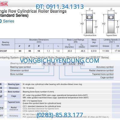 NSK N1012BTCCG5P4 Technical Specifications