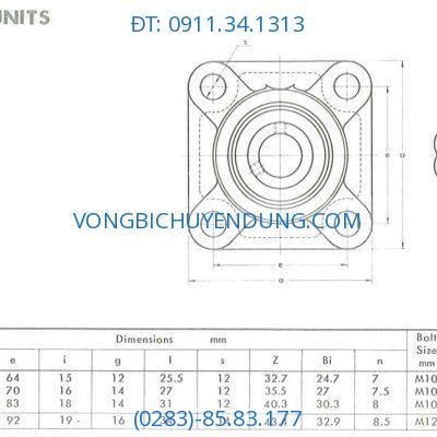 ASAHI SQUARE FLANGE UNITS BF 200 type Light Duty Set-screw Locking BF204, BF205, BF206, BF207 CATALOGUE